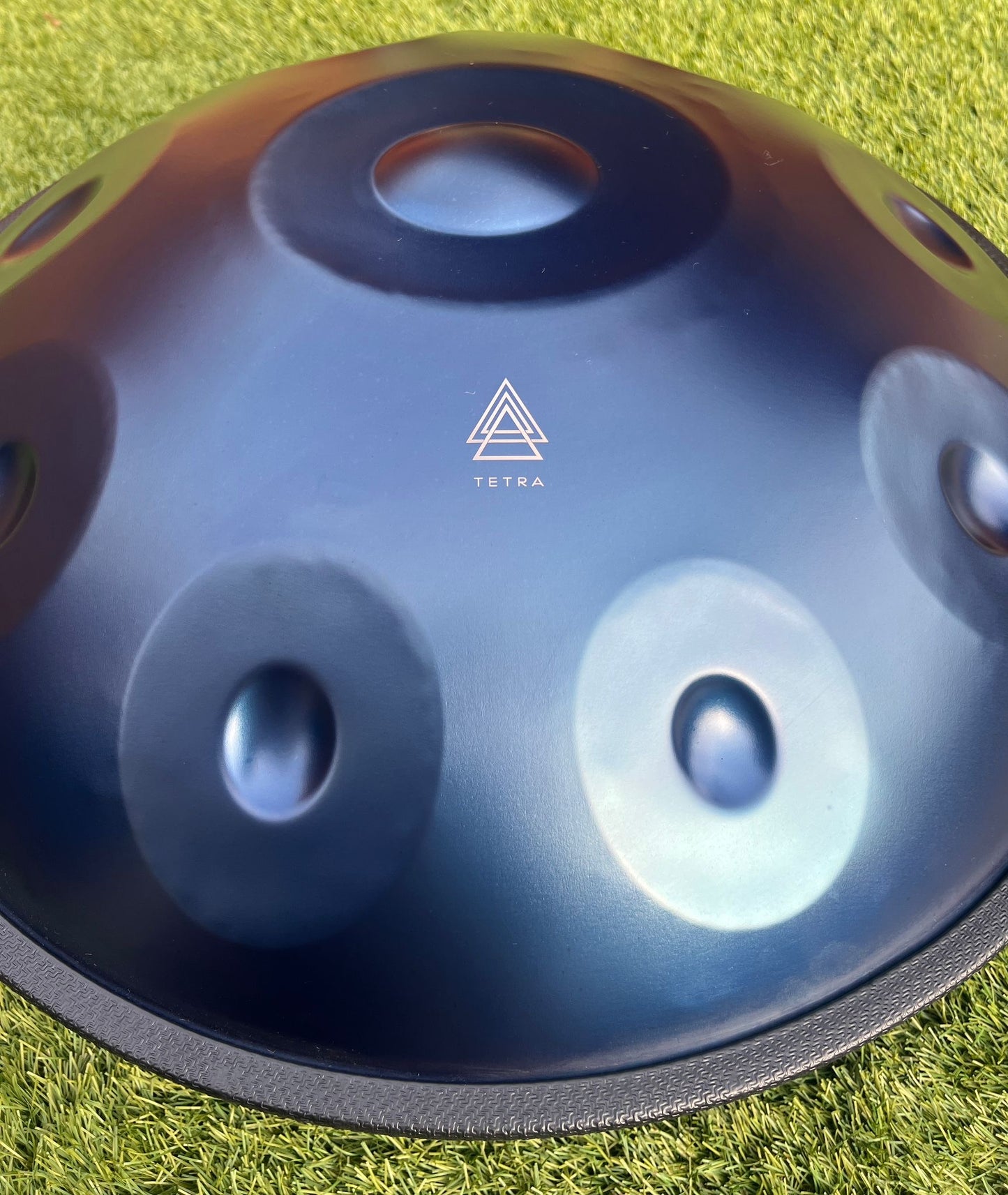 Handpan Steel Drum 10 notes D Kurd 440 hz 22' Nitriding Steel 1.1 thick SPACE BLUE
