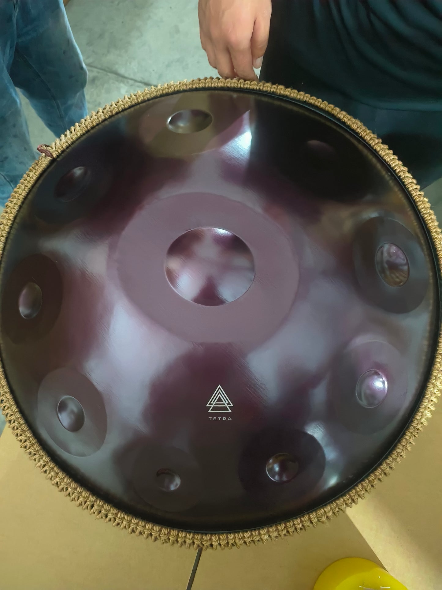 HANDPAN 10 Notes in PURPLE 440 hz, 22' ( 55 cm) Hand-Tuned