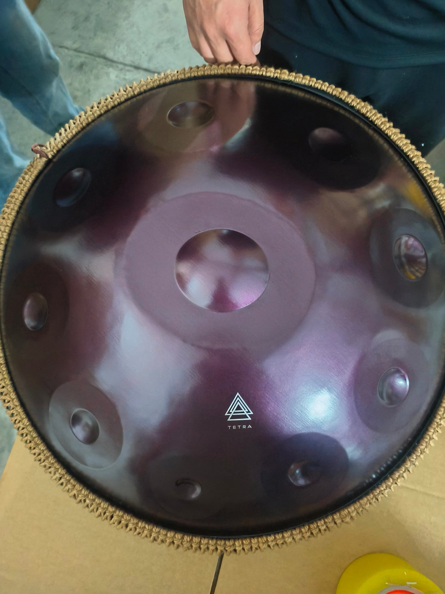 HANDPAN 10 Notes in PURPLE 440 hz, 22' ( 55 cm) Hand-Tuned