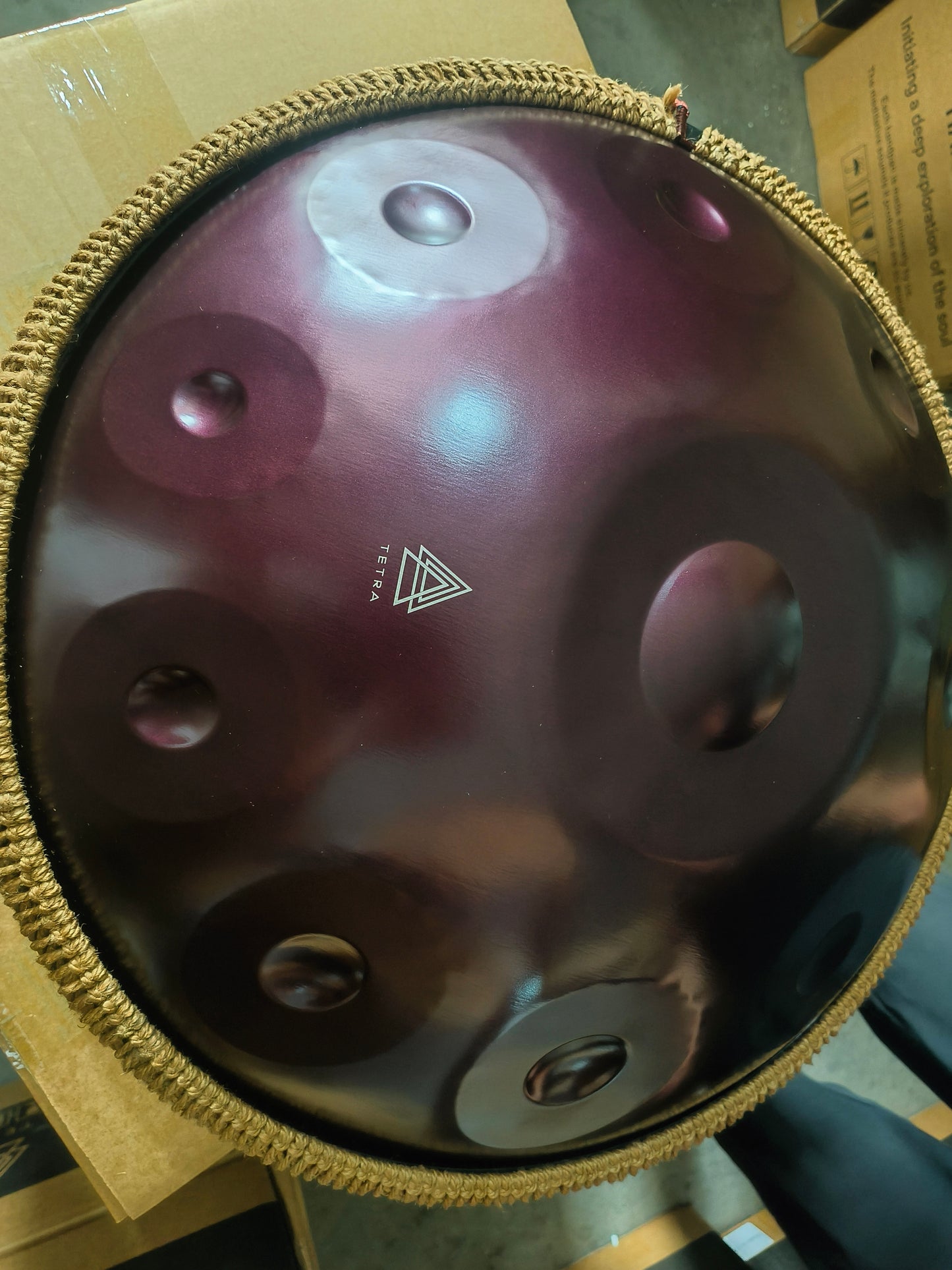 HANDPAN 10 Notes in PURPLE 440 hz, 22' ( 55 cm) Hand-Tuned