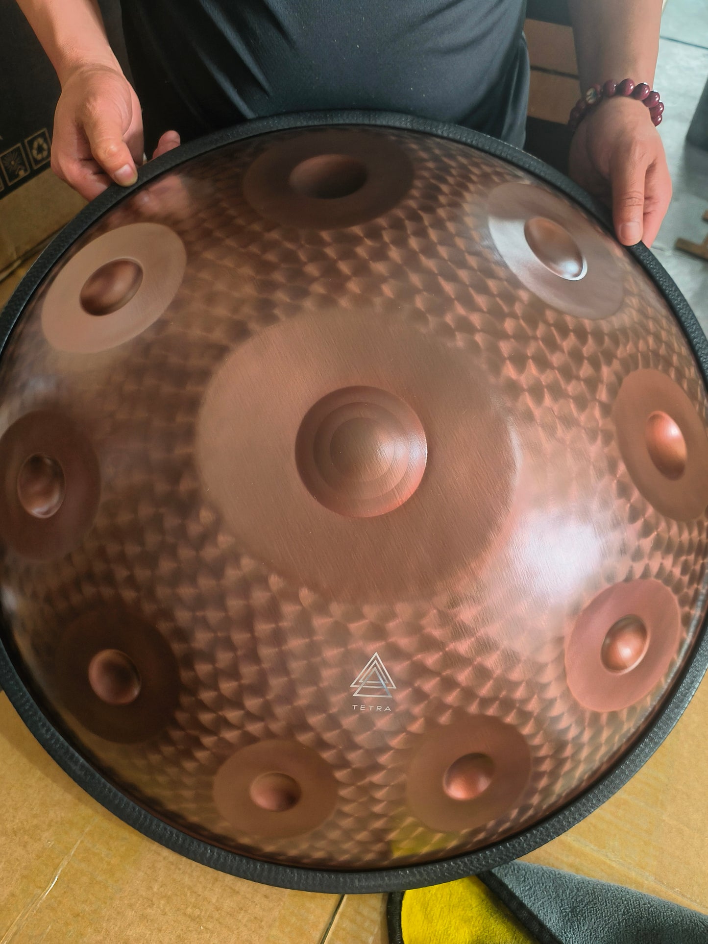 HANDPAN 10 Notes in Copper colour Limited Edition ENGRAVED 432 hz, 22' ( 55 cm) Hand-Tuned