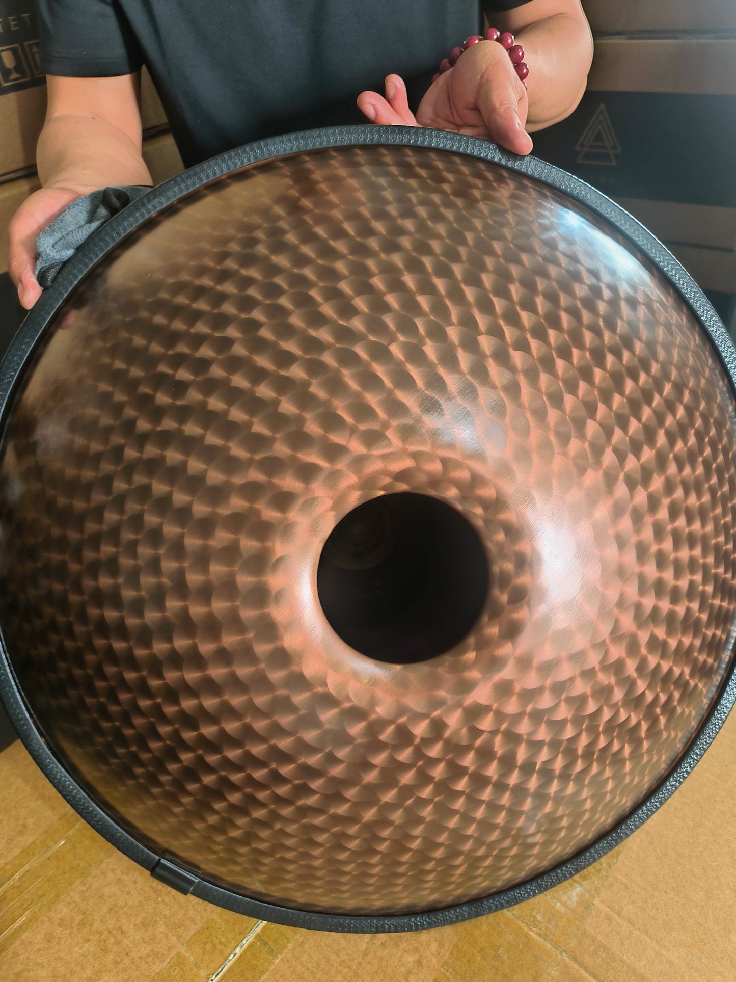 HANDPAN 10 Notes in Copper colour Limited Edition ENGRAVED 432 hz, 22' ( 55 cm) Hand-Tuned