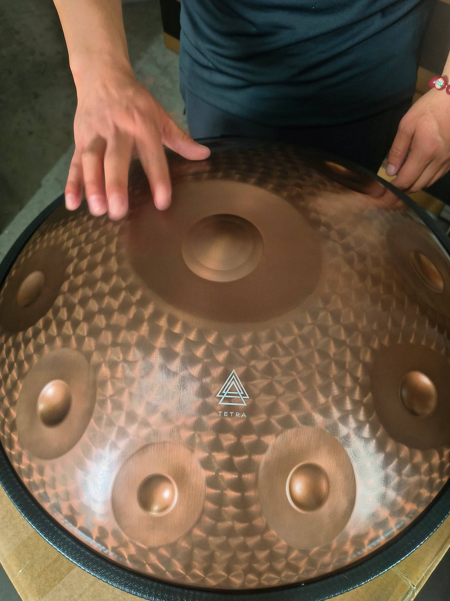 HANDPAN 10 Notes in Copper colour Limited Edition ENGRAVED 432 hz, 22' ( 55 cm) Hand-Tuned
