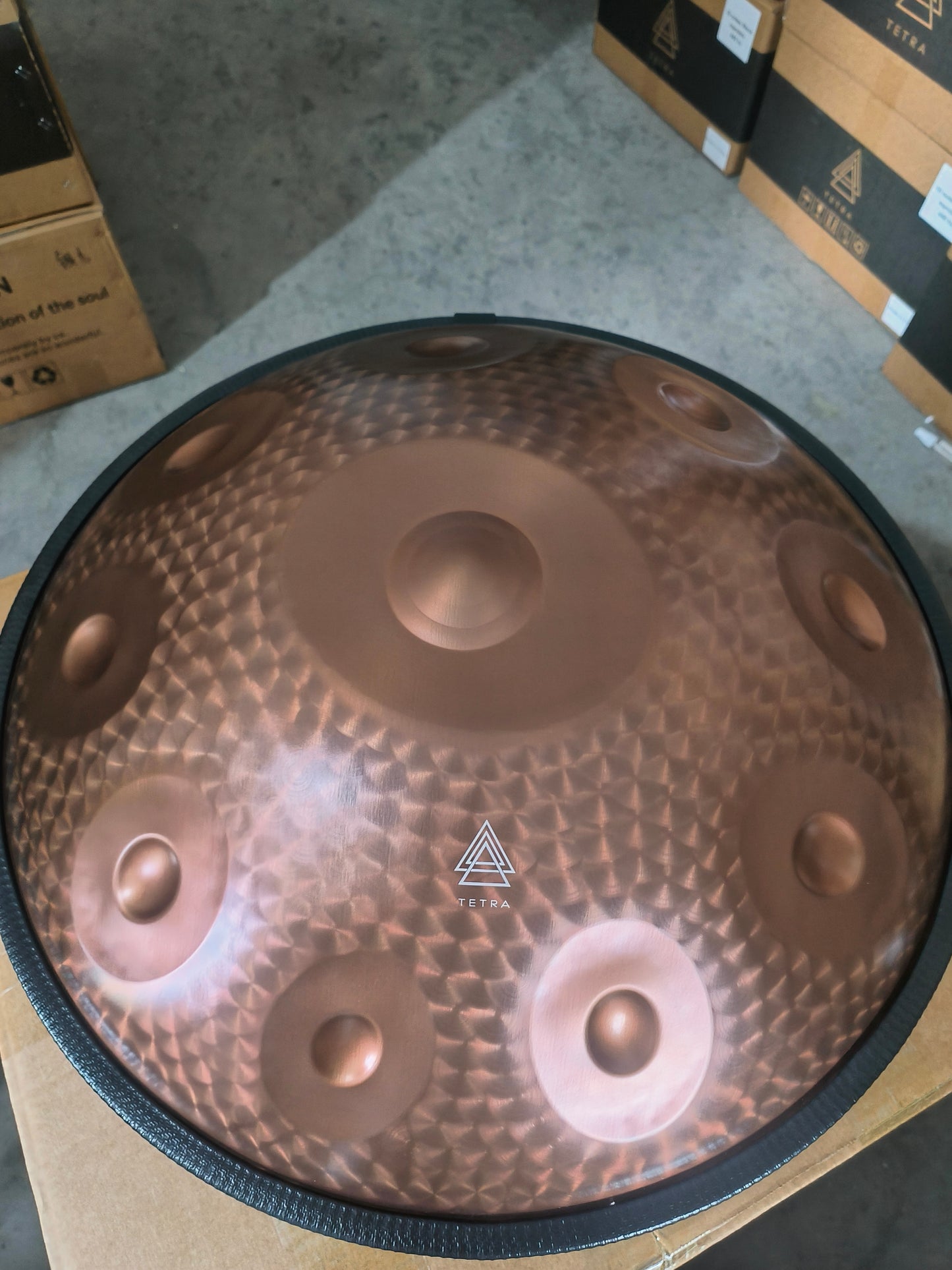 HANDPAN 10 Notes in Copper colour Limited Edition ENGRAVED 432 hz, 22' ( 55 cm) Hand-Tuned