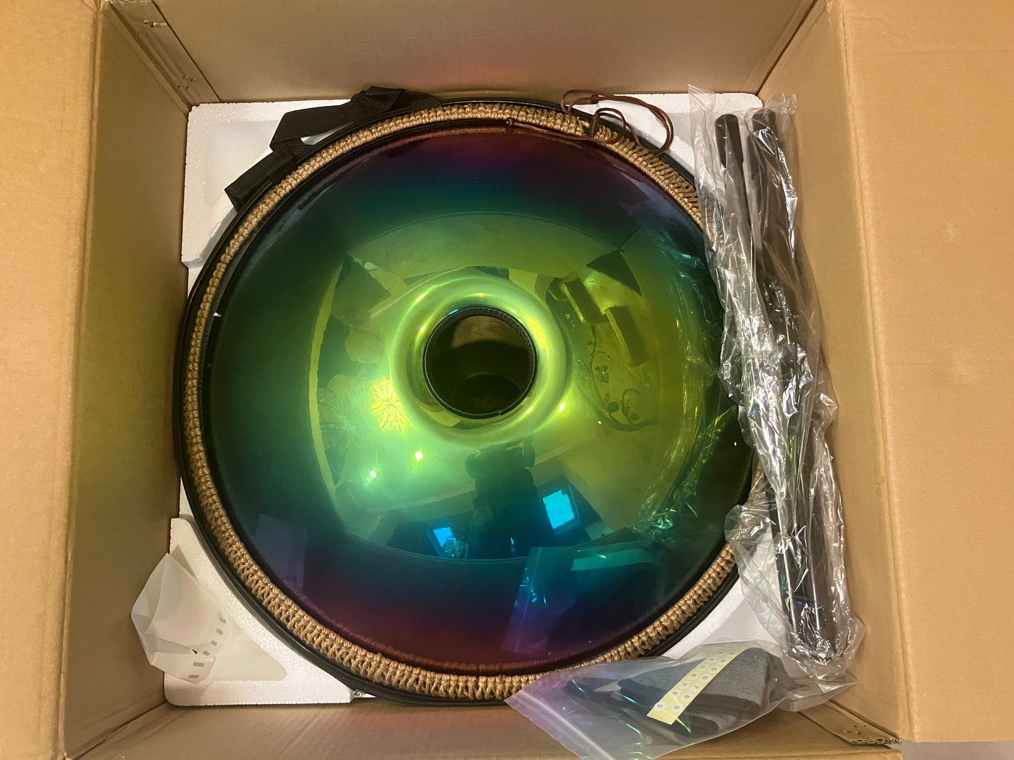 Handpan / Electroplating process Colorful / 22 inches 10 notes / Stainless Steel / D Minor Kurd
