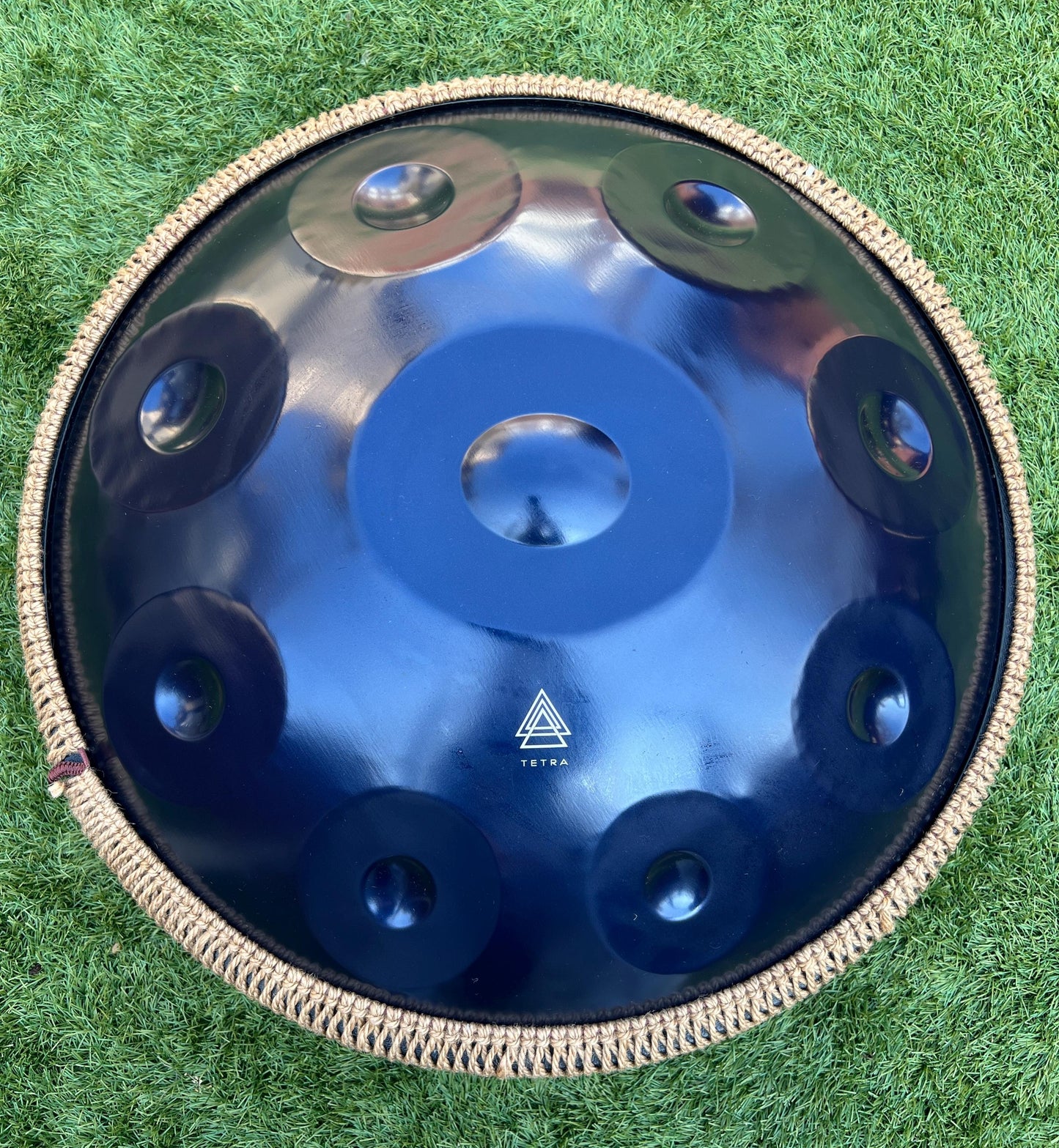 Handpan Steel Drum 10 notes D Kurd 440 hz 22' Nitriding Steel 1.1 thick SPACE BLUE