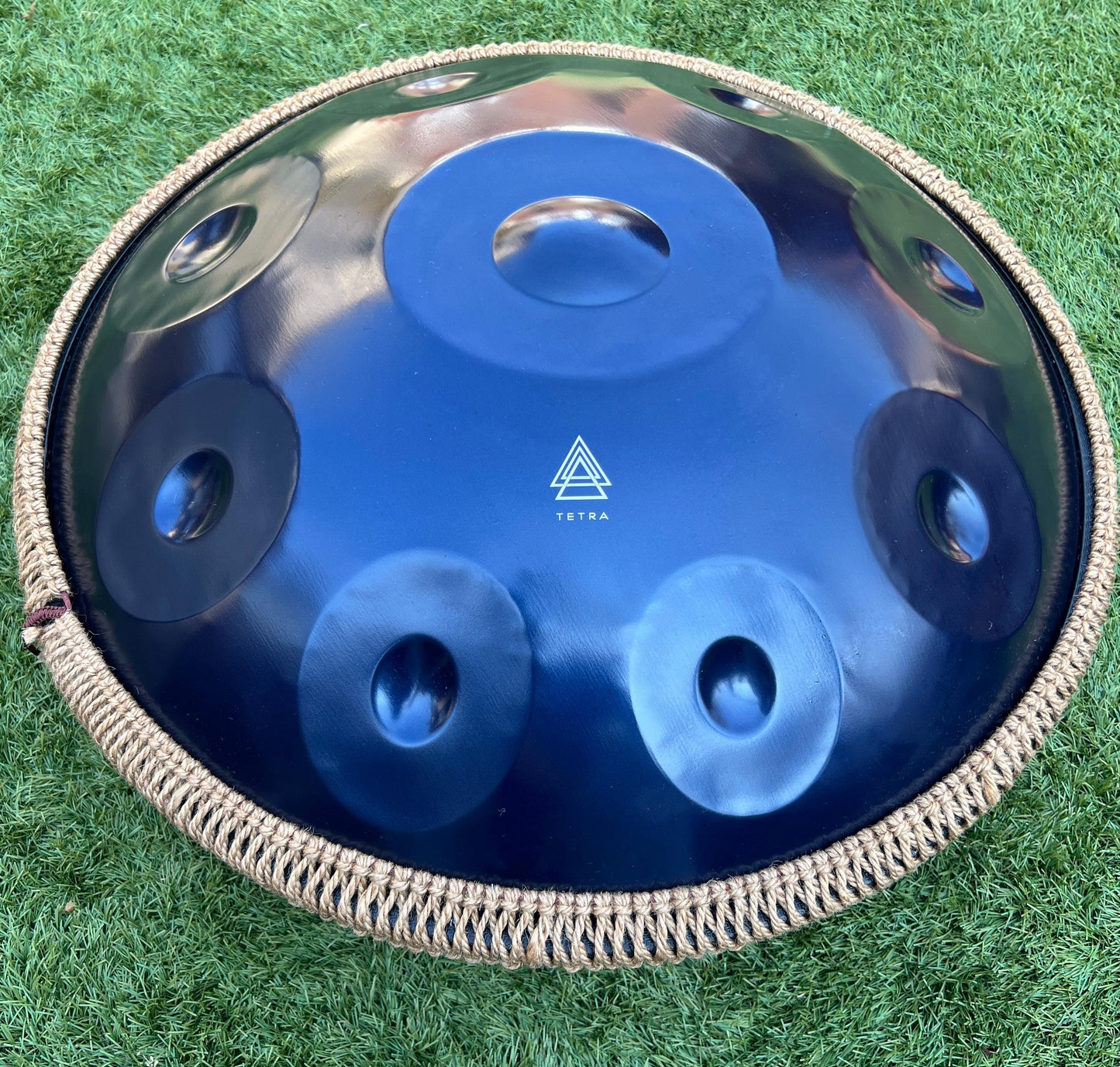 Handpan Steel Drum 10 notes D Kurd 440 hz 22' Nitriding Steel 1.1 thick SPACE BLUE