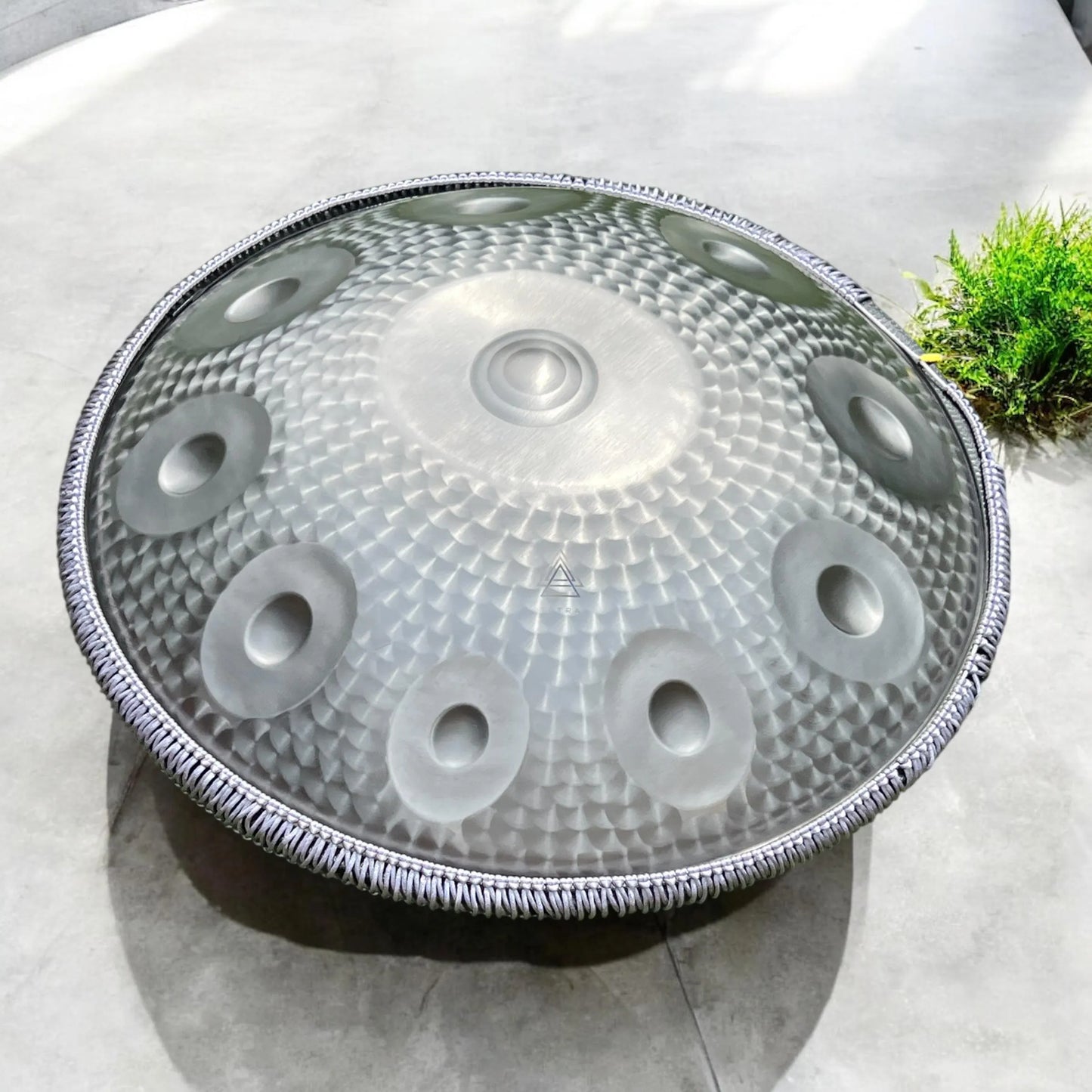 Handpan Drum 12 Notes | SILVER ENGRAVED Steel Tongue Drum | 440Hz Stainless | D Kurd