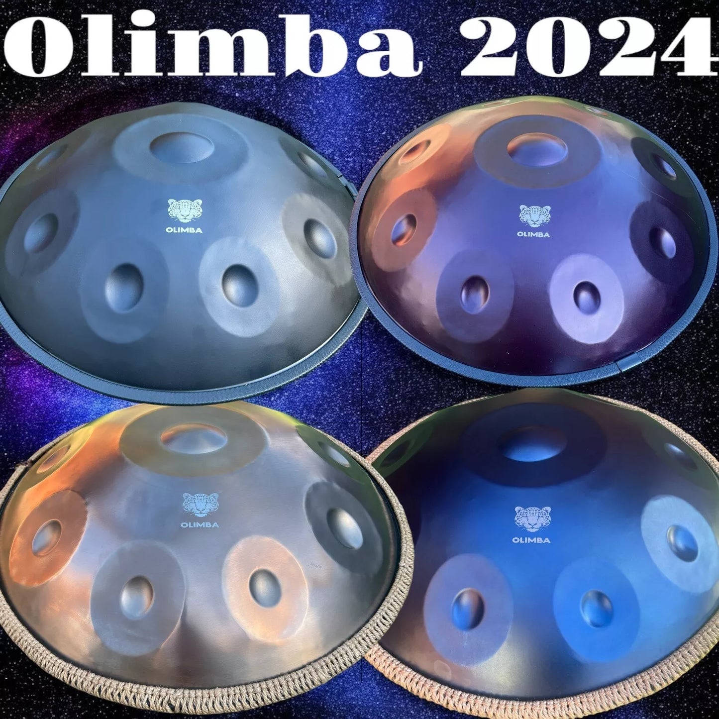 Handpan / Electroplating process Colorful / 22 inches 10 notes / Stainless Steel / D Minor Kurd