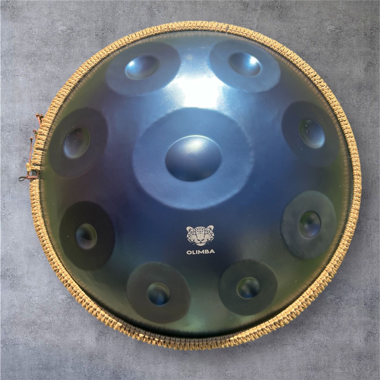 HANDPAN 10 Notes in BLACK BLUE 432hz, 22' Hand-Tuned