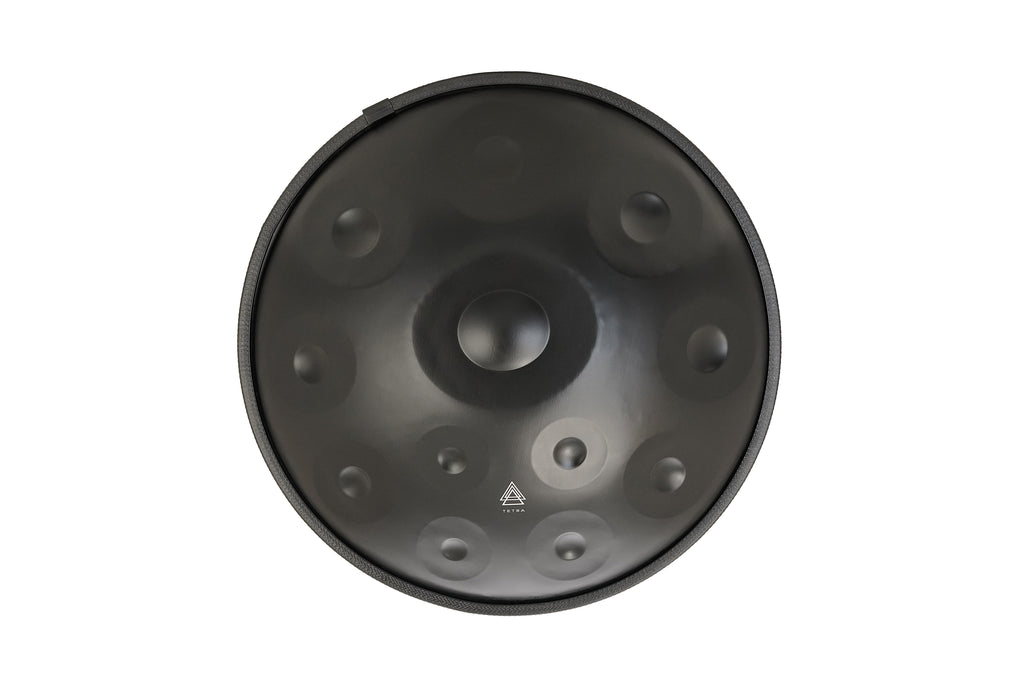 Tetra Handpan | D Kurd | 12 Notes | Stainless Steel | Black Matt | 432 Hz