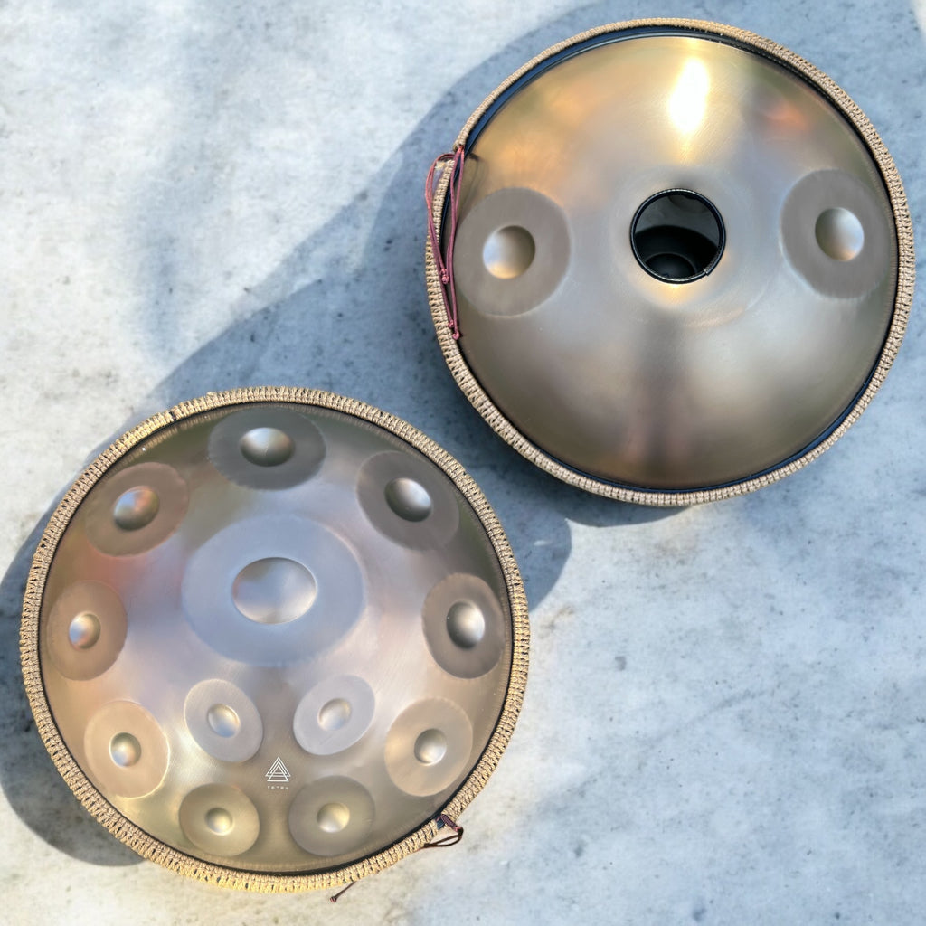 Tetra Handpan | D Kurd | 14 Notes | Gold | 440 Hz