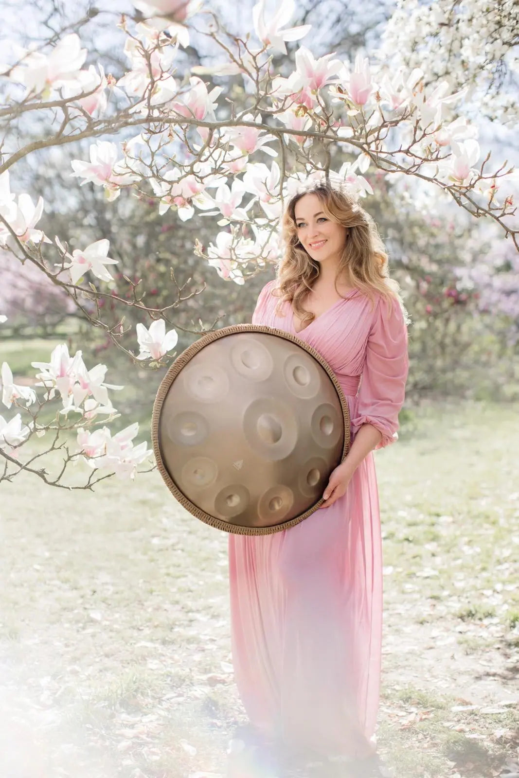 Tetra Handpan | D Kurd | 10 Notes | Stainless Steel | Gold| 432