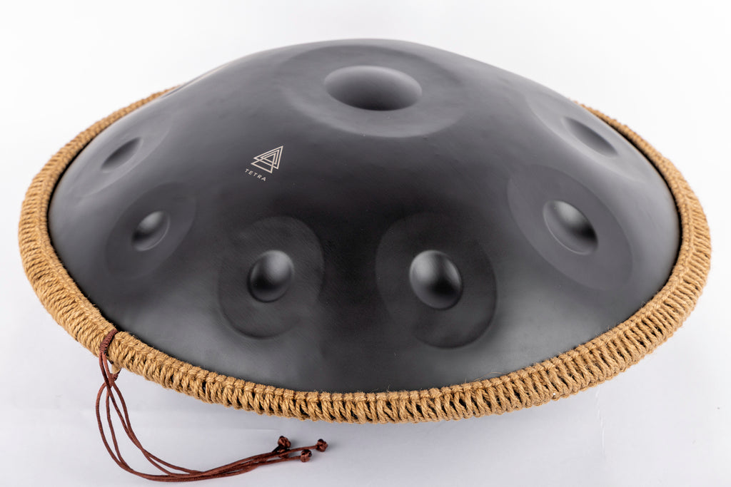 Tetra Handpan | D Kurd | 10 Notes | Stainless Steel | Black | 432 Hz