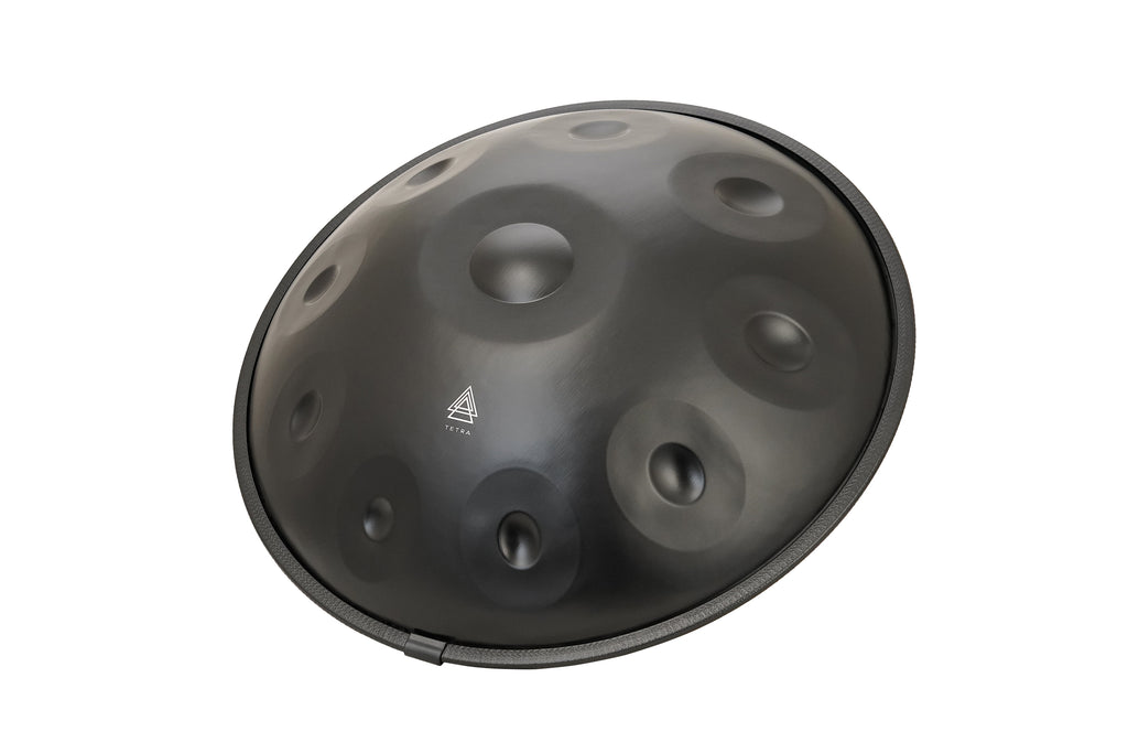 Tetra Handpan | D Kurd | 10 Notes | Stainless Steel | Black | 432 Hz