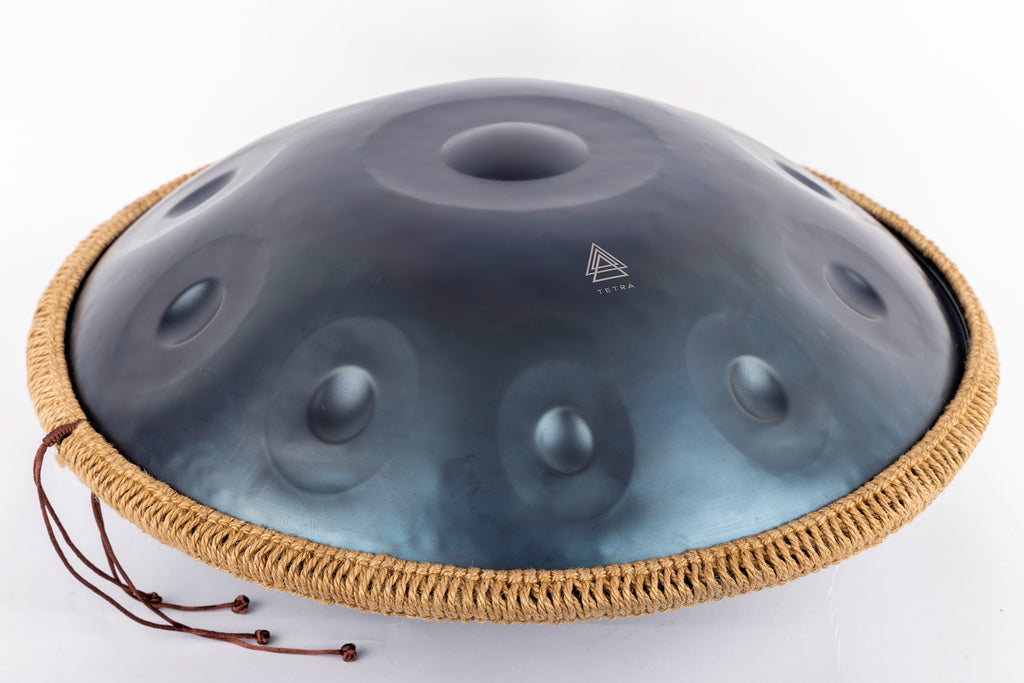 Tetra Handpan | D Kurd | 10 Notes | Stainless Steel | Space Blue | 440 Hz