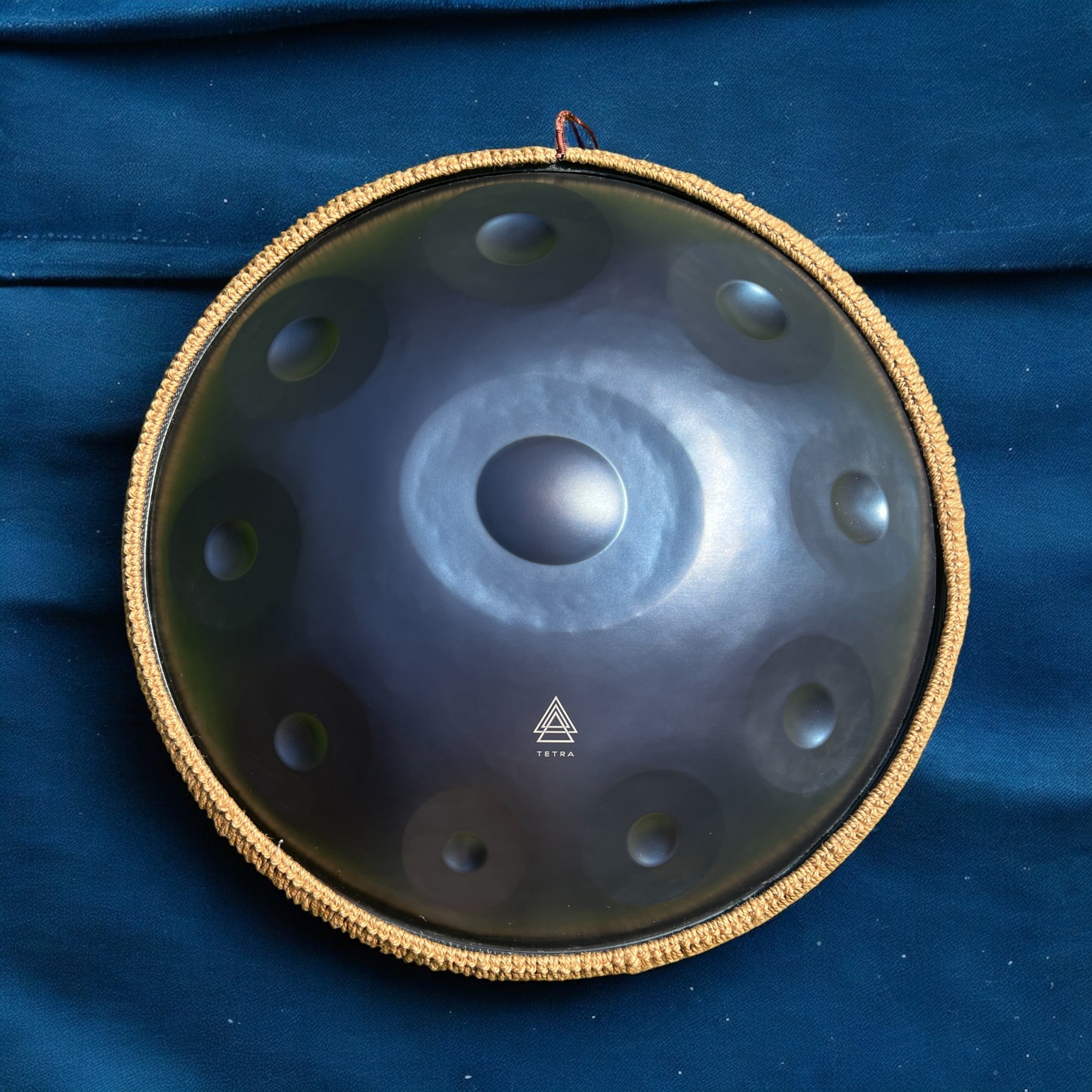 Tetra Handpan | D Kurd | 10 Notes | Stainless Steel | Space Blue | 432 Hz