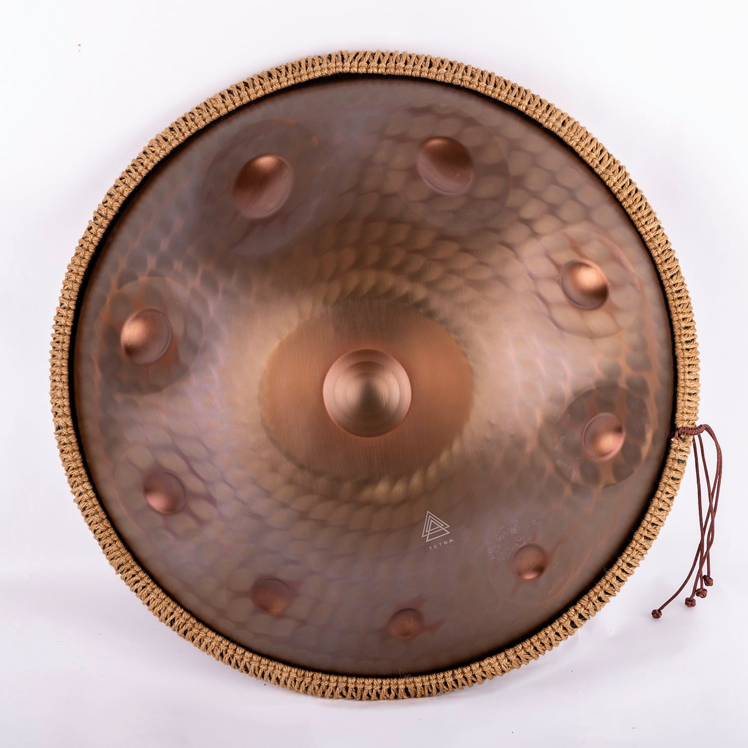Engraved HANDPAN 10 Notes | 432Hz | Stainless Steel | Triple Ding | Rose Gold|