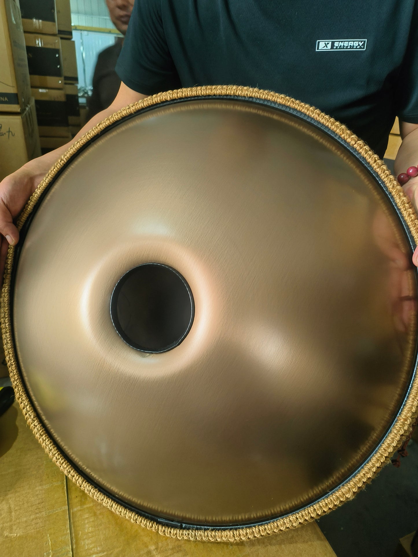 Bronze MANDALA Handpan Drum – 10 Notes D Kurd | Stainless Steel