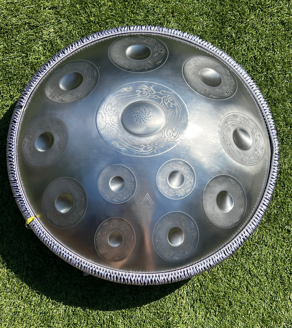 Tetra Handpan | D Kurd | 12 Notes | SILVER Sunbird| 432 Hz