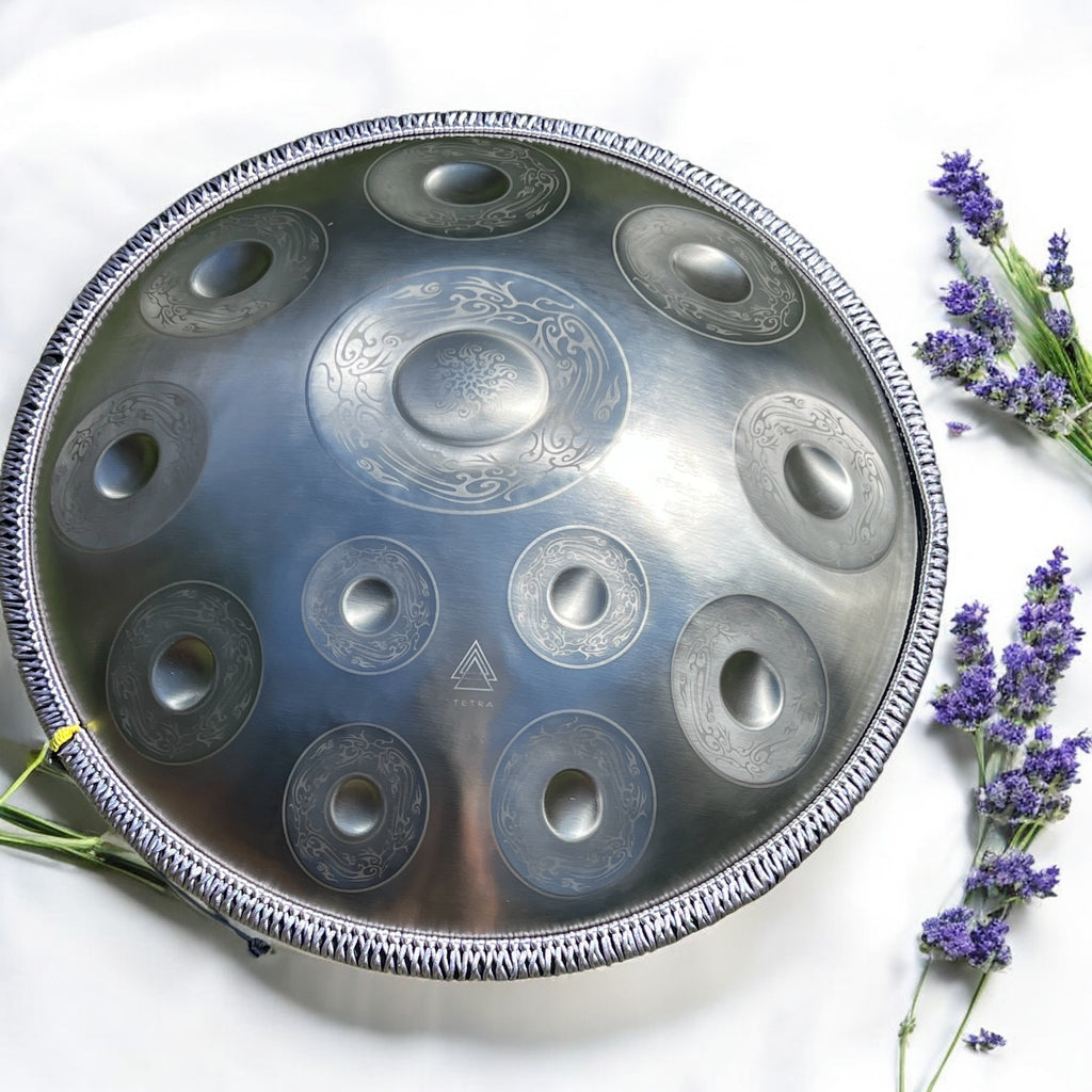 Tetra Handpan | D Kurd | 12 Notes | SILVER Sunbird| 432 Hz