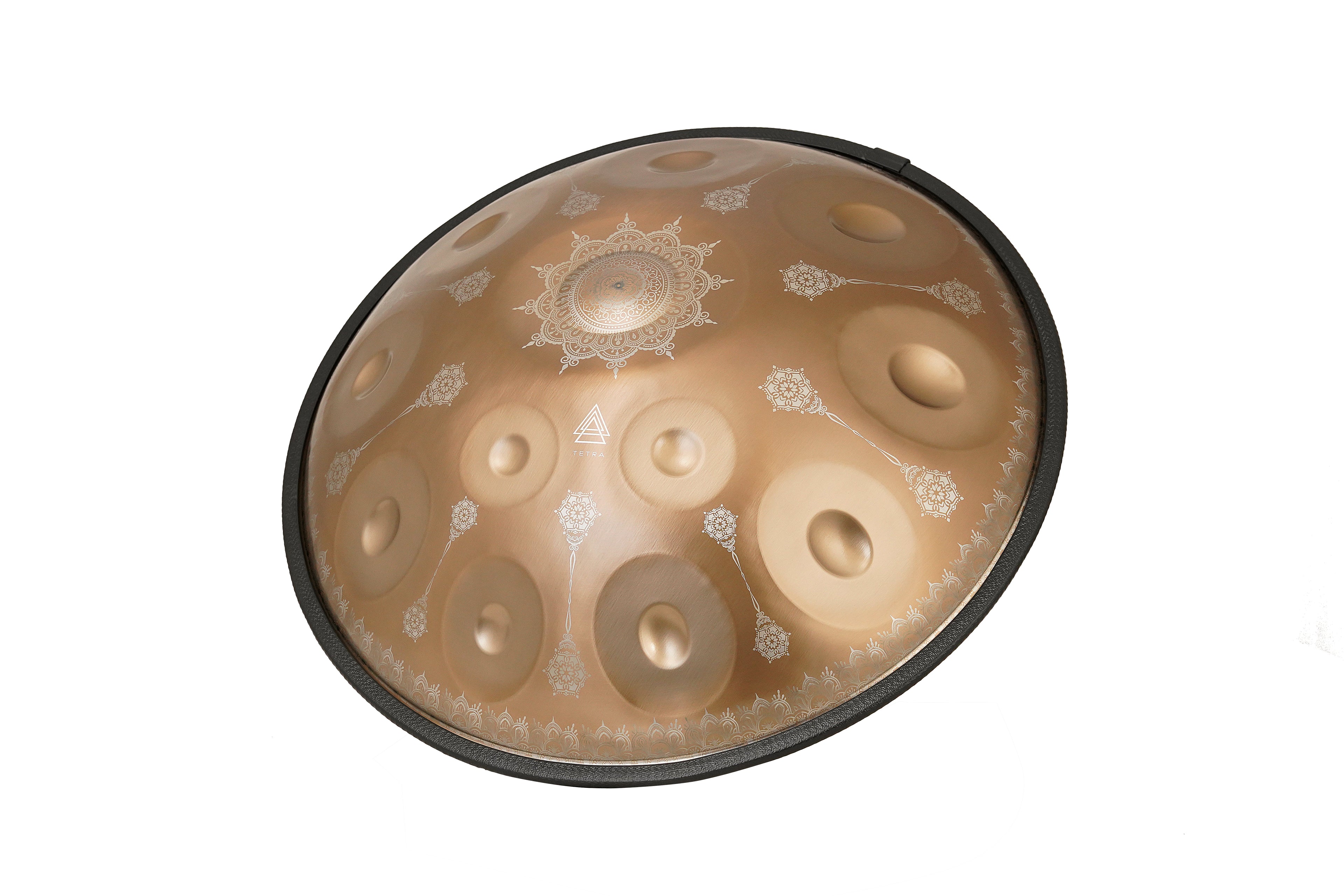 Tetra Handpan | D Kurd | 12 Notes | Gold Mandala| 432 Hz