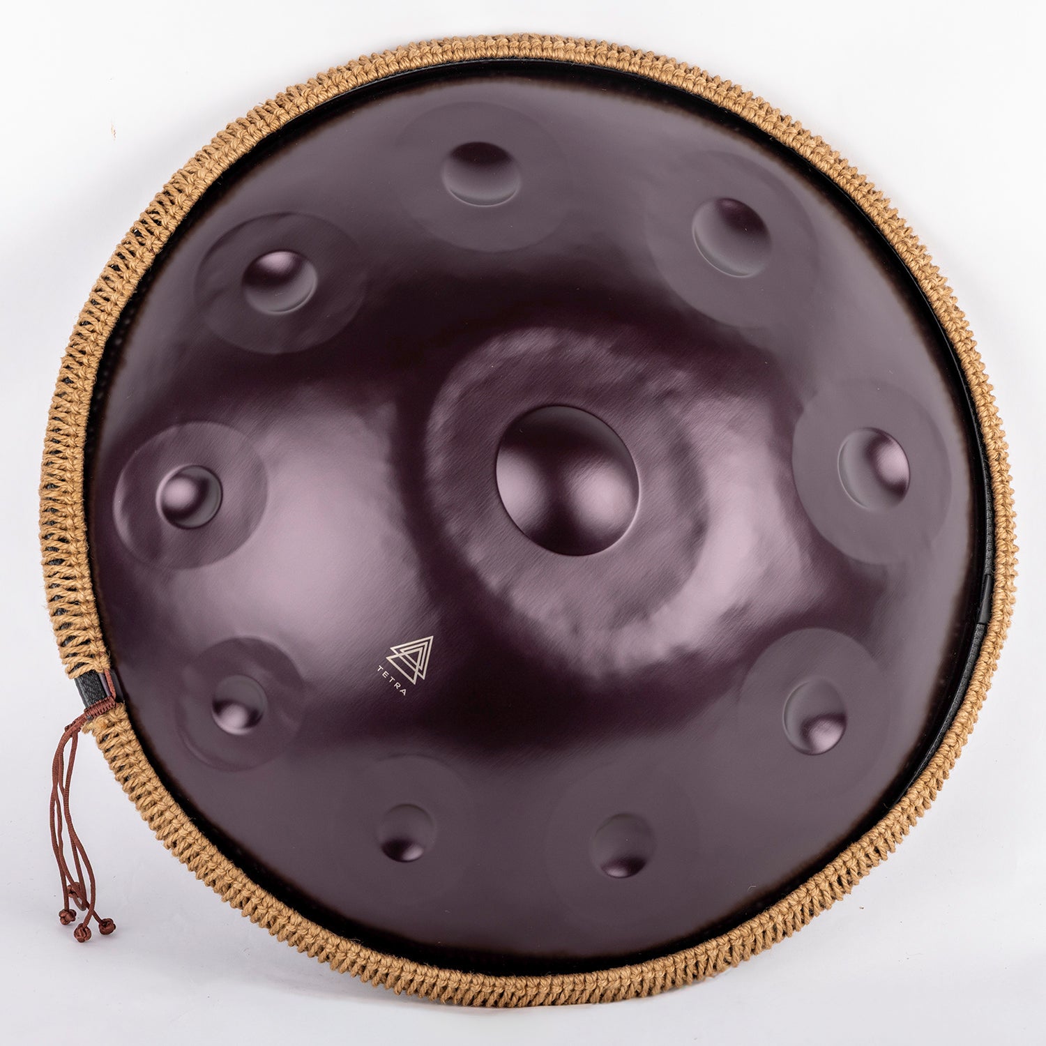 Tetra Handpan | D Kurd | 10 Notes | Stainless Steel | Purple | 432 Hz