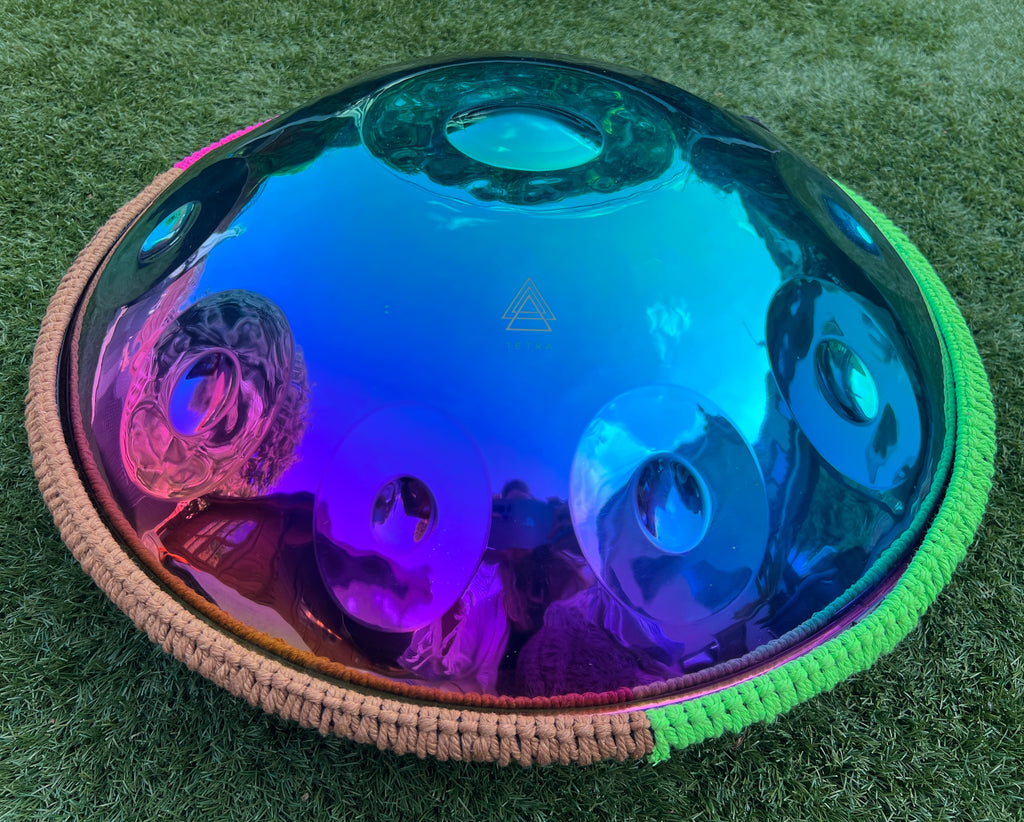 Tetra Handpan | D Kurd | 10 Notes | Rainbow| 440 Hz| Limited Edition