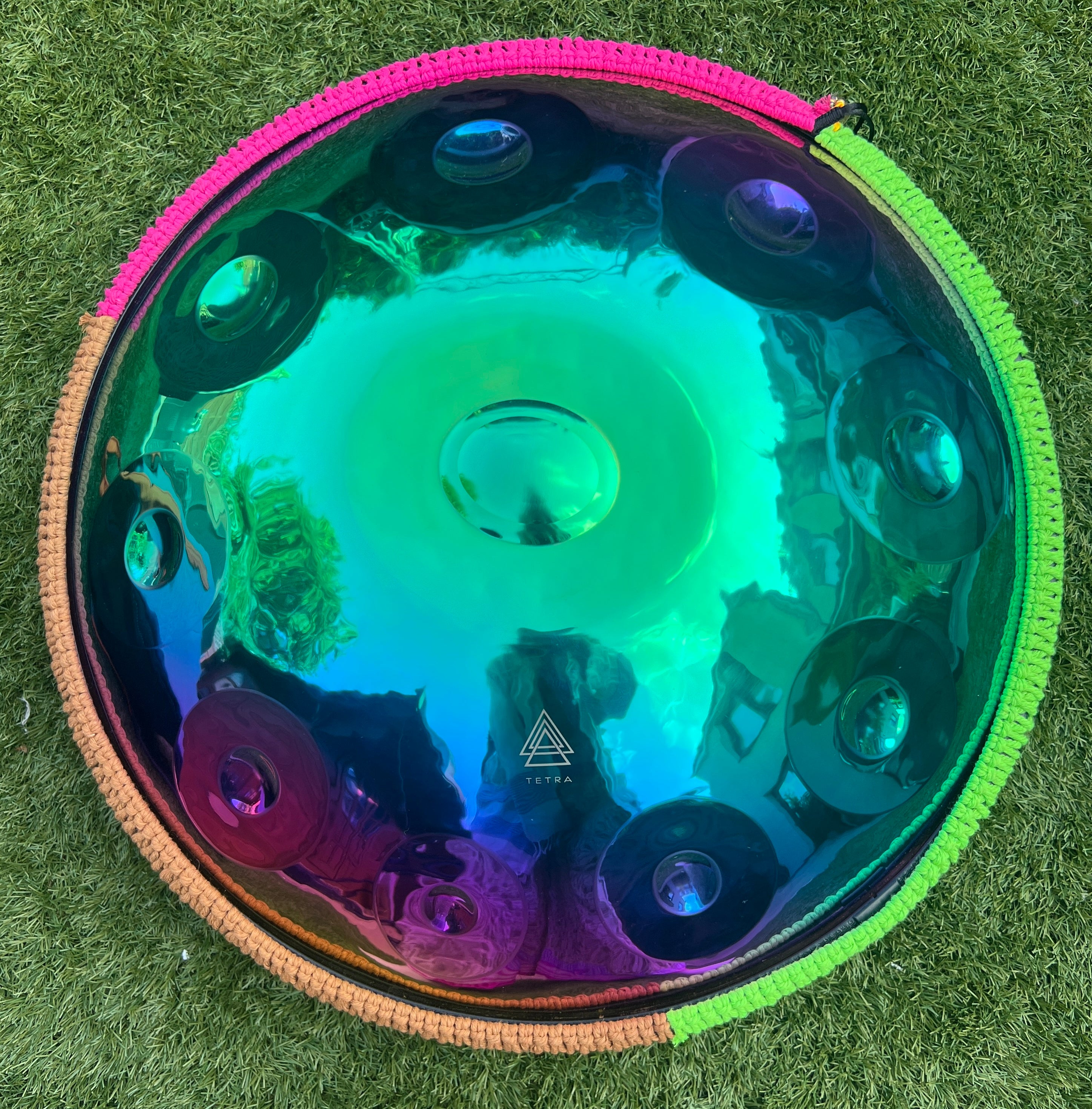 Tetra Handpan | D Kurd | 10 Notes | Rainbow| 440 Hz| Limited Edition
