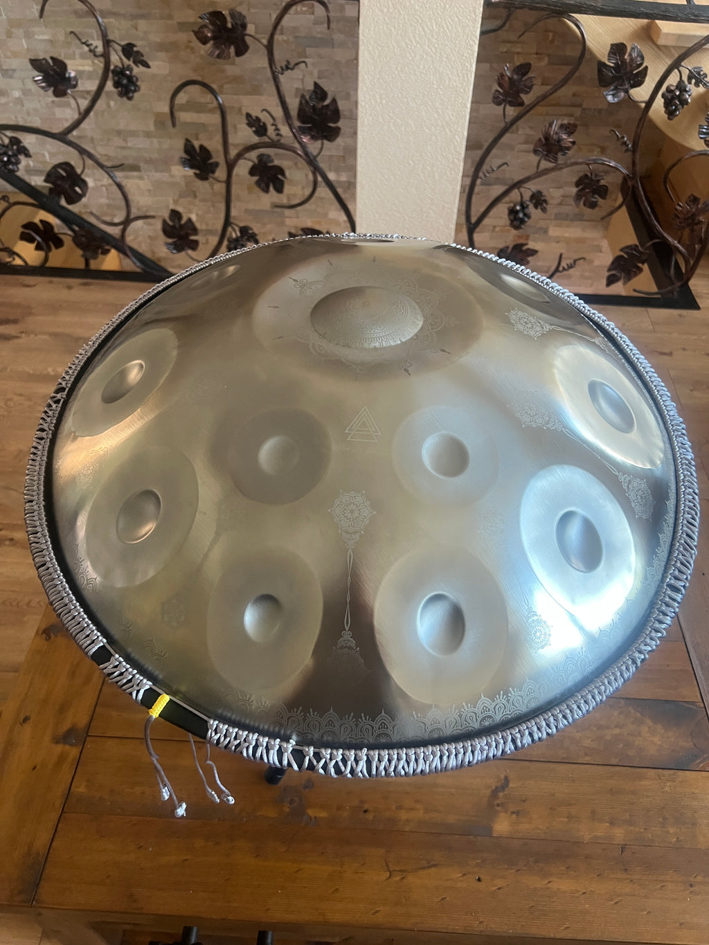 Tetra Handpan | D Kurd | 12 Notes | SILVER Mandala| 432 Hz