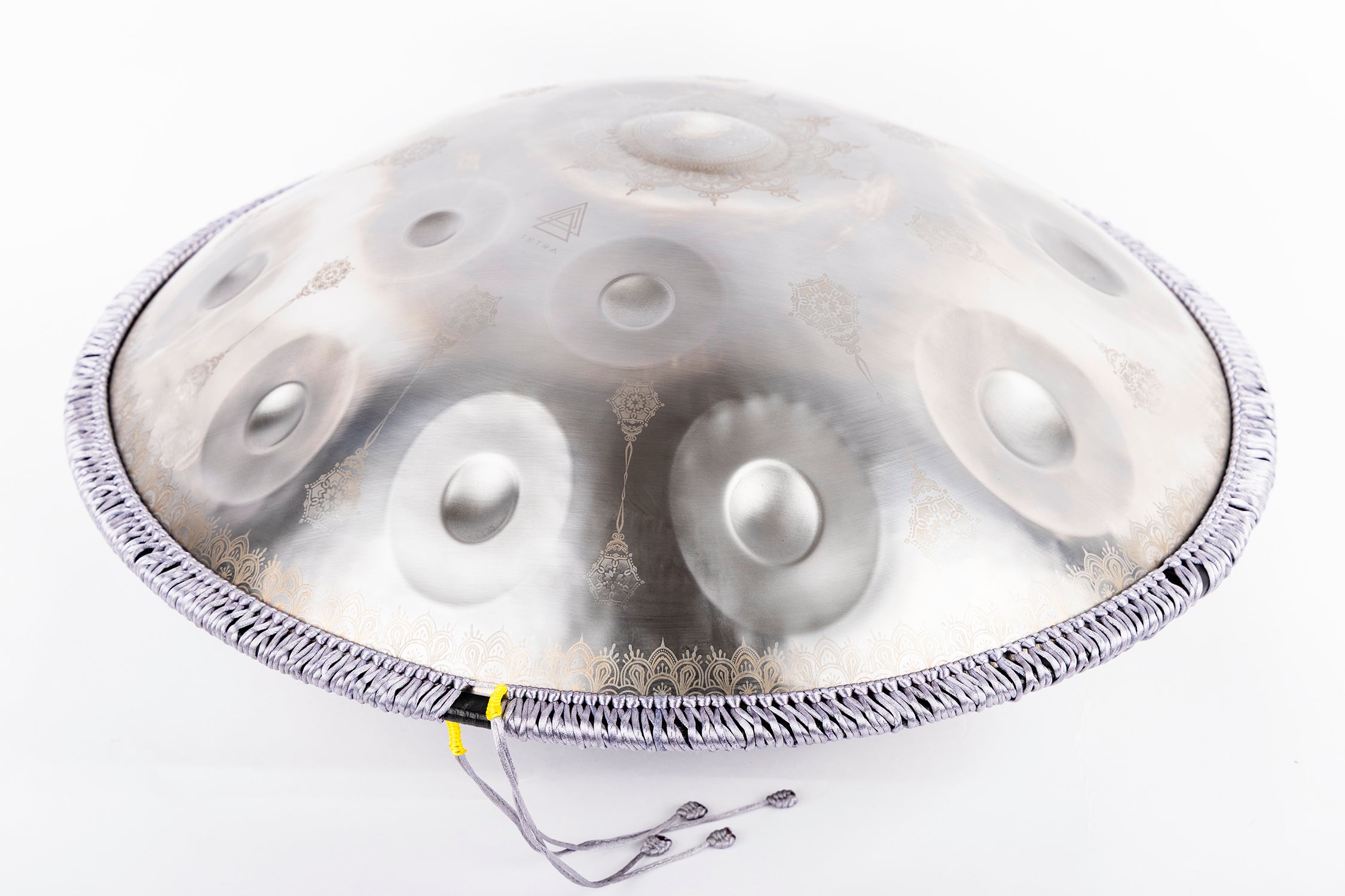Tetra Handpan | D Kurd | 12 Notes | SILVER Mandala| 432 Hz