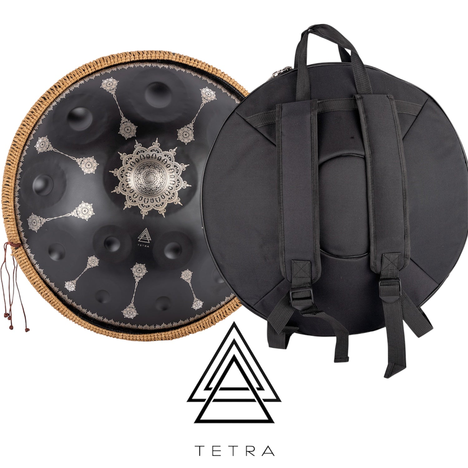 Tetra Handpan | D Kurd | 12 Notes | Black Mandala| 432 Hz
