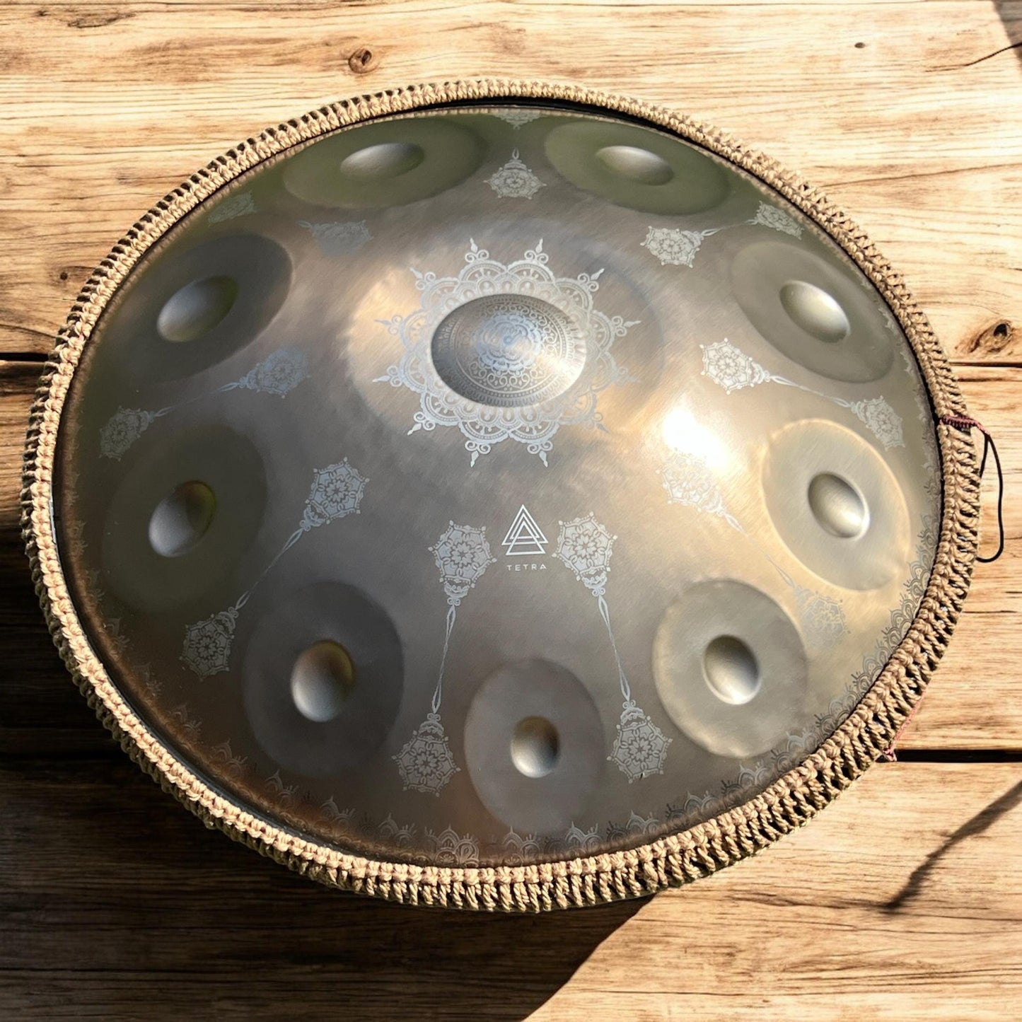 Bronze MANDALA Handpan Drum – 10 Notes D Kurd | Stainless Steel