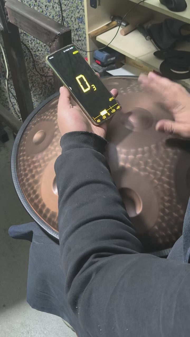 Tetra Handpan | D Kurd | 12 Notes | Gold | 432