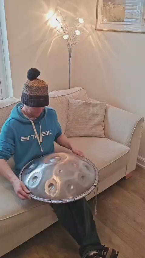 Tetra Handpan | D Kurd | 12 Notes | SILVER Mandala| 432 Hz