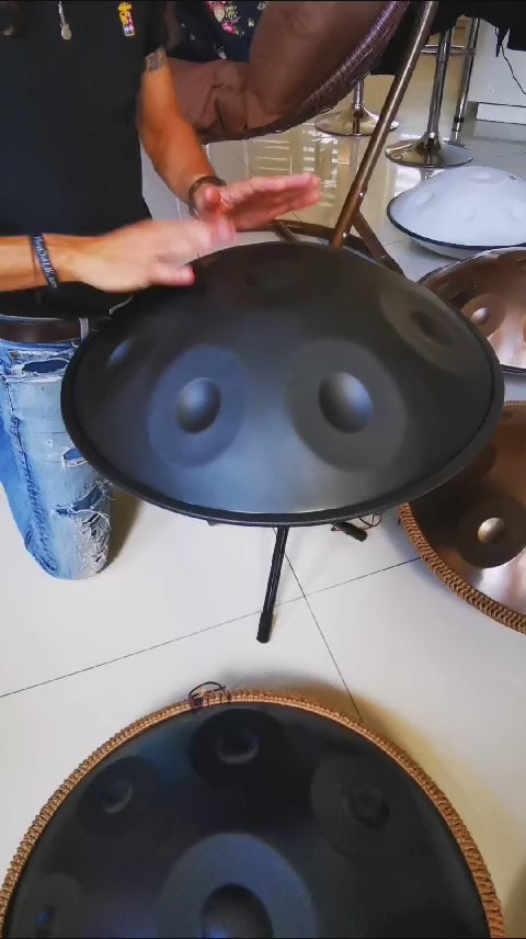 Handpan - Black Mandela - 12 notes Handpan D Kurd 440/432 Hz